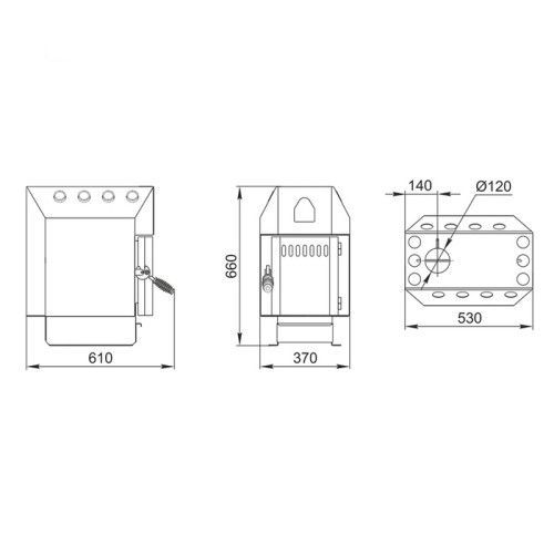 Дровяная печь TMF ПО Студент, СД, СК, ТВ 