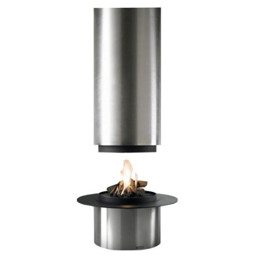 Готовый дровяной каминокомплект TRAFORART DIAMANTE CENTRAL INOX без стекла 