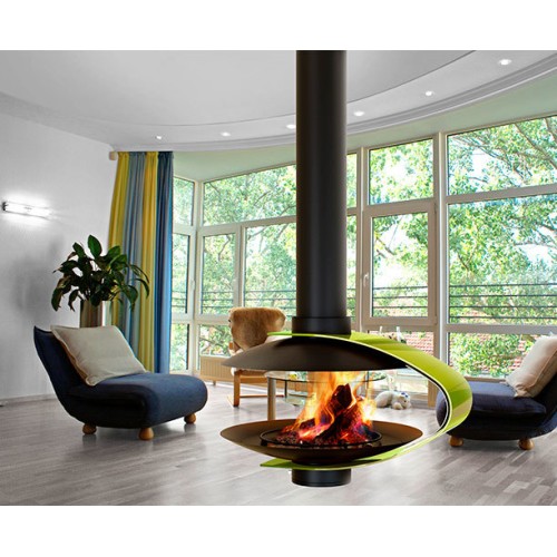 Готовый дровяной каминокомплект TRAFORART FANCY CENTRAL ART со стеклом 