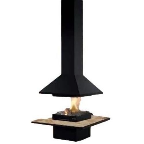 Готовый дровяной каминокомплект TRAFORART VULCANO CENTRAL без стекла, полка под мрамор 