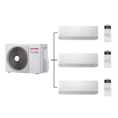 Наружный блок мультисплит системы Toshiba RAS-3M18U2AVG-E/RAS-B07J2KVG-E*3шт 