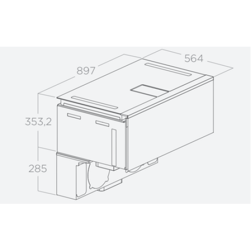 ELICA LHOV COMBISTEAM BL/A/90 (4в1: Варочная панель, вытяжка, духовка, пароварка)