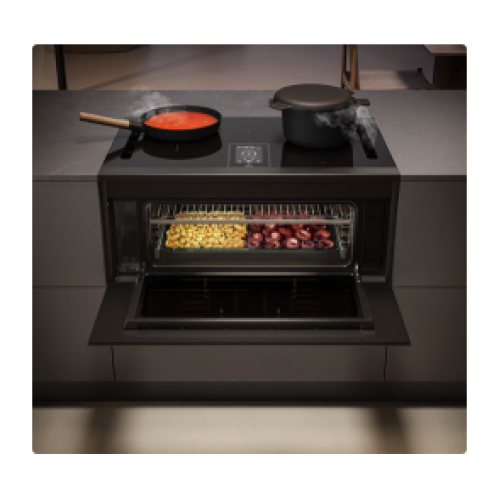 ELICA LHOV COMBISTEAM BL/A/90 (4в1: Варочная панель, вытяжка, духовка, пароварка)