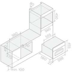 ELICA Духовой шкаф VIRTUS COMBI STEAM MW 645 TFT BL