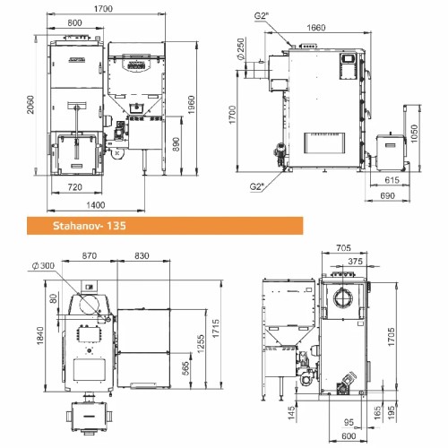 Котел автоматический ZOTA Stahanov 135