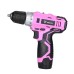 Дрель аккумуляторная DEKO GCD 12 DU3 PINK SET2 12v 1*1.5Ah Li-Ion   063-4171
