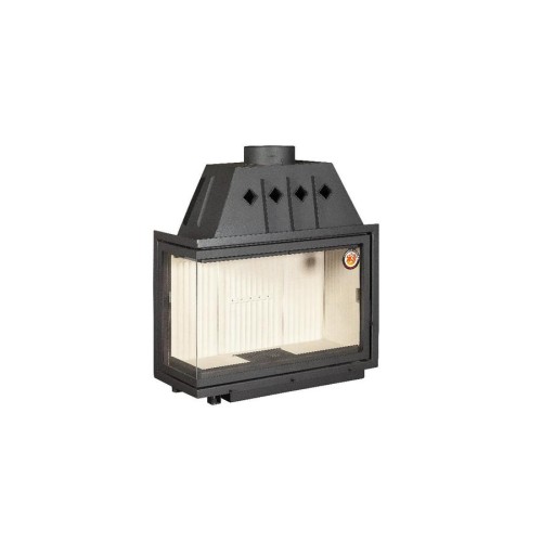 Угловая левая дровяная топка ЭКОКАМИН Альфа 1000L два стекла левая 