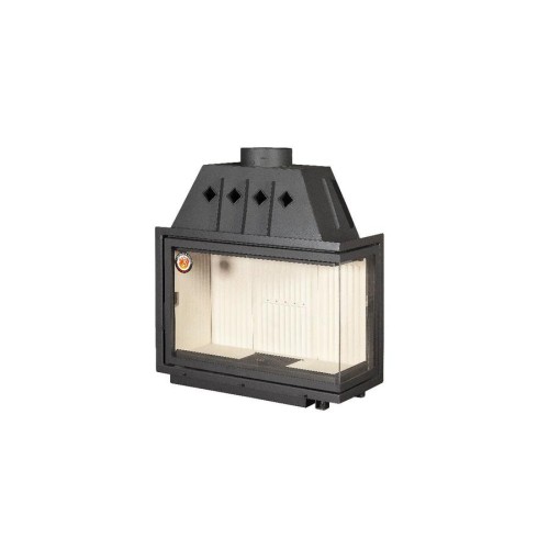 Угловая правая дровяная топка ЭКОКАМИН Альфа 1000R два стекла правая 