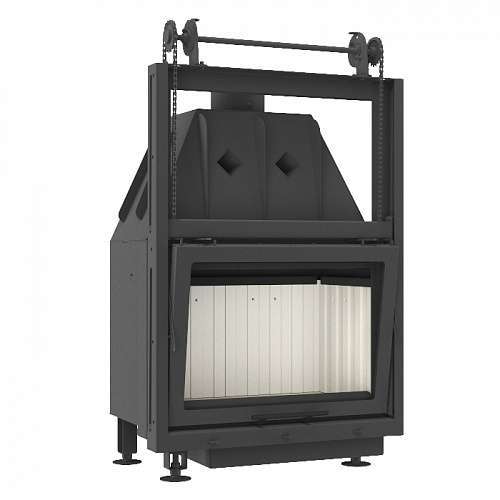 Фронтальная дровяная топка ЭКОКАМИН Альфа 700К с контргрузом 