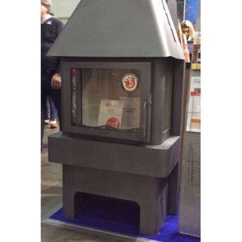 Дровяная печь ЭКОКАМИН БАВАРИЯ 3 СТЕКЛА ГРАФИТ 