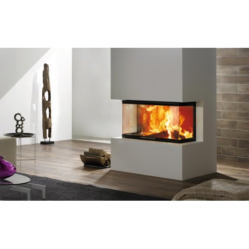 Трёхсторонняя дровяная топка ЭКОКАМИН Дельта 1000КB черный шамот 