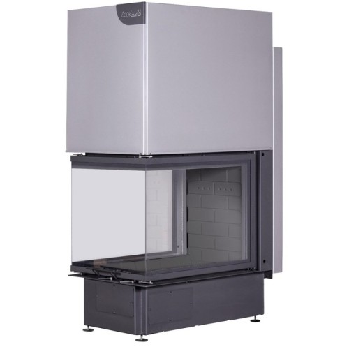 Трёхсторонняя дровяная топка ЭКОКАМИН БАВАРИЯ Дельта 700 принтинг черный шамот 