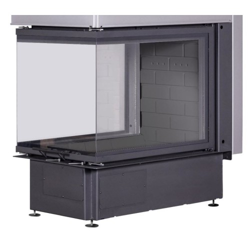 Трёхсторонняя дровяная топка ЭКОКАМИН БАВАРИЯ Дельта 700 принтинг черный шамот 