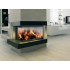 Угловая левая дровяная топка ЭКОКАМИН Дельта 800L принтинг 