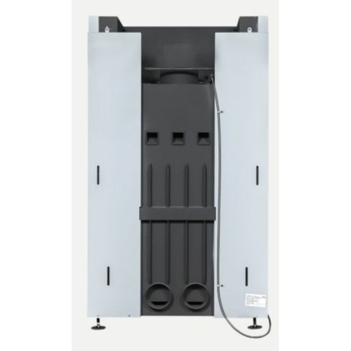 Угловая правая дровяная топка ЭКОКАМИН Дельта 800RB принтинг черный шамот 