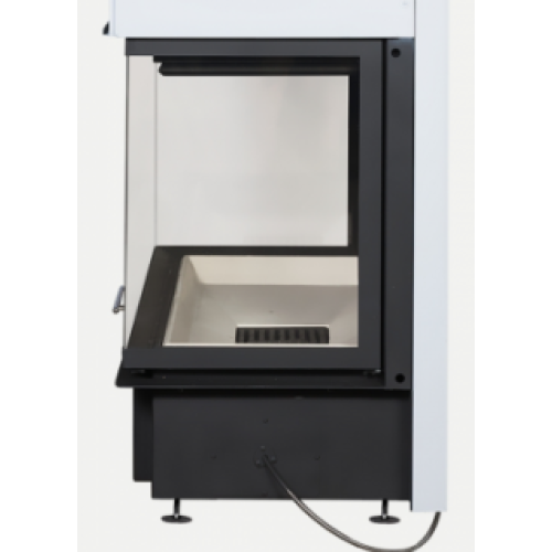 Трёхсторонняя дровяная топка ЭКОКАМИН Дельта 800 принтинг черный шамот 