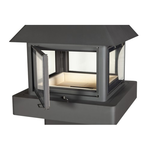 Дровяная печь ЭКОКАМИН ЭКЛИПС ОСТРОВНОЙ ГИГАНТ 4D 