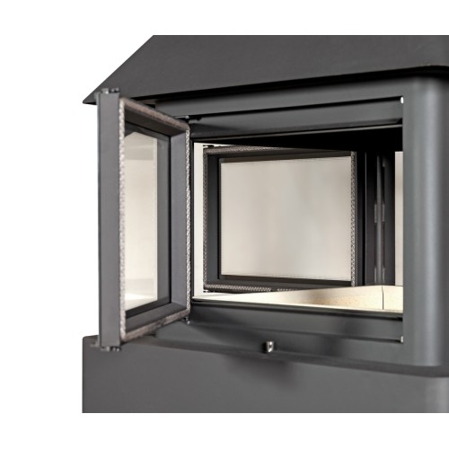 Дровяная печь ЭКОКАМИН ЭКЛИПС ОСТРОВНОЙ ГИГАНТ 4D 