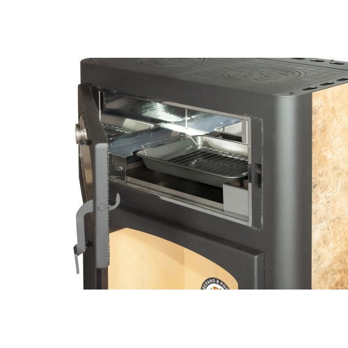 Дровяная печь ЭКОКАМИН БАВАРИЯ ЭКО с духовкой и плитой 