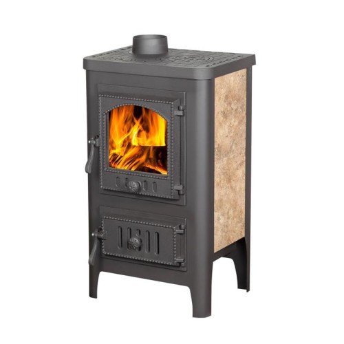 Дровяная печь ЭКОКАМИН БАВАРИЯ ОПТИМА ЧУГУН с плитой 