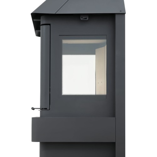 Дровяная печь ЭКОКАМИН ПРАГА ТРИ СТЕКЛА черный 