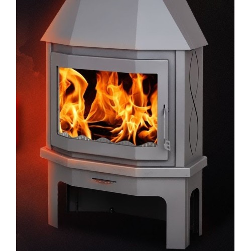 Дровяная печь ЭКОКАМИН ПРИСТЕННО-УГЛОВОЙ МЮНХЕН ГРАФИТ 