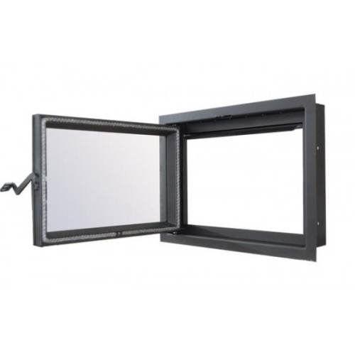 Дровяная печь ЭКОКАМИН ПРИСТЕННО-УГЛОВОЙ МЮНХЕН ГРАФИТ 