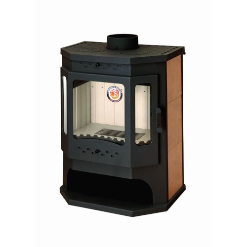 Дровяная печь ЭКОКАМИН БАВАРИЯ ПРИЗМАТИК С ПЛИТОЙ 