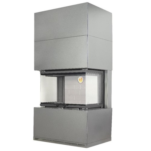 Готовый дровяной каминокомплект ЭКОКАМИН РОДОС 800 белый шамот 