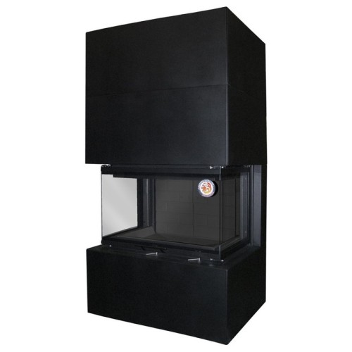 Готовый дровяной каминокомплект ЭКОКАМИН РОДОС 800 черный шамот 