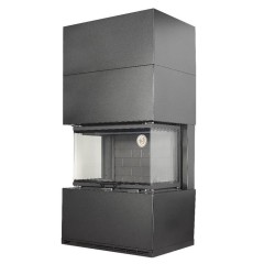 Готовый дровяной каминокомплект ЭКОКАМИН РОДОС 800 черный шамот