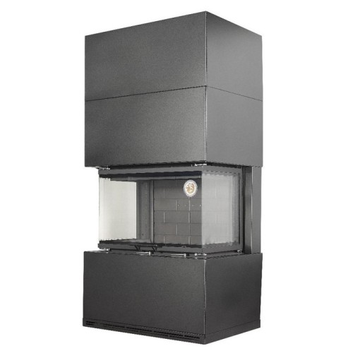 Готовый дровяной каминокомплект ЭКОКАМИН РОДОС 800 черный шамот 