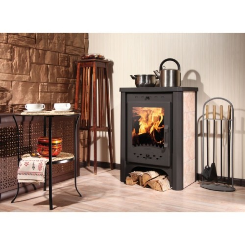 Дровяная печь ЭКОКАМИН БАВАРИЯ С ПЛИТОЙ И ТЕПЛООБМЕННИКОМ 