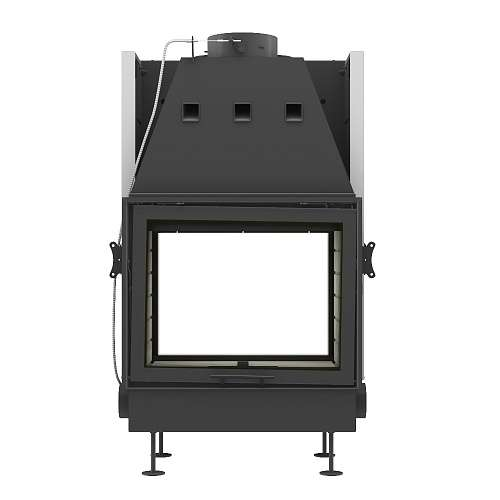 Тоннельная дровяная топка ЭКОКАМИН Вега 800TВ туннельная черный шамот 