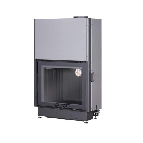 Фронтальная дровяная топка ЭКОКАМИН Вега 800 принтинг черный шамот 