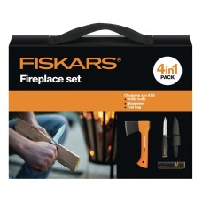 Топор-колун Fiskars X5 + нож общего назначения + точилка в сумке   1025441