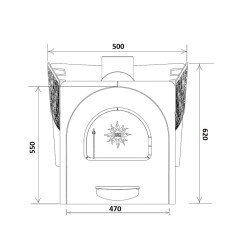 Дровяная печь Царь печи "Горыня Декор" (8мм)