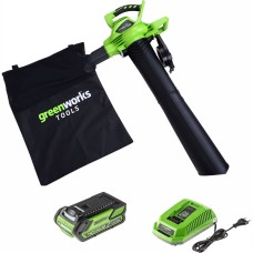Пылесос-воздуходувка GREENWORKS GD40BV 40 V   24227UB