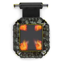 Дровяная печь Ермак 16 Сетка-Премиум Чугун