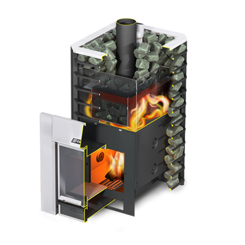 Дровяная печь Ермак 24-Люкс Сетка Нерж 