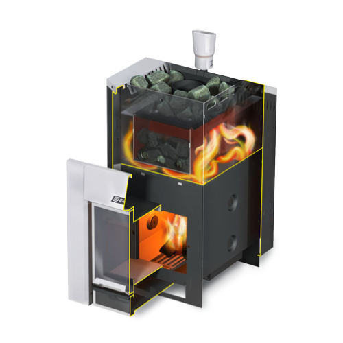 Дровяная печь Ермак 24-Премиум Чугун 
