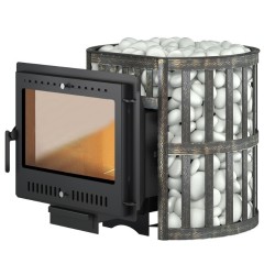 Дровяная печь ЭТНА 24 (Панорама) "М" Ковка