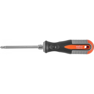 Отвертка OMBRA стержневая двусторонняя ROUND GRIP, РН2,SL6x100мм   756210