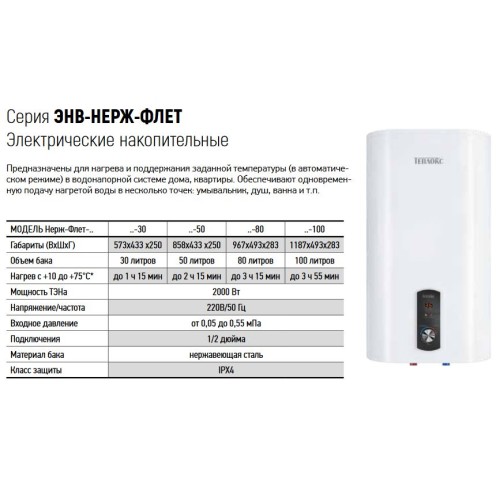 ТЕПЛОКС ФЛЕТ ЭНВ-НЕРЖ-50