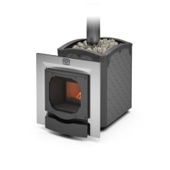 Дровяная печь Теплодар БЫЛИНА-18 Ч Панорама (1.1) (+ дверь БЫЛИНА 16"/обрамление)