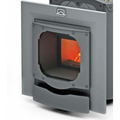 Дровяная печь Теплодар БЫЛИНА-18 Ч Панорама (1.1) (+ дверь БЫЛИНА 16