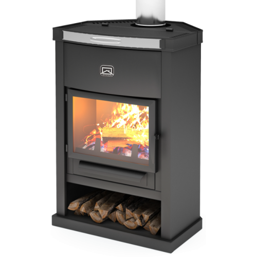 Дровяная печь Теплодар ОВ-120 угловой 