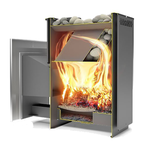 Дровяная печь Теплодар СИБИРЬ-20 ЛРК ПРОФИ Панорама (2.0) 