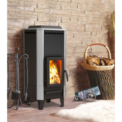 Дровяная печь Теплодар ВЕРТИКАЛЬ Металлика
